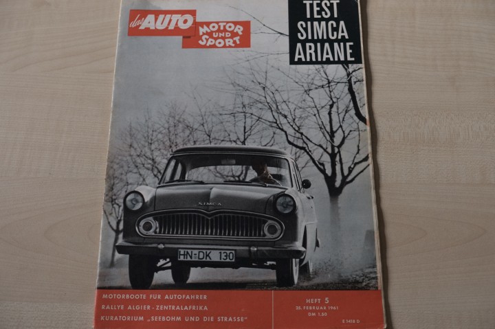 Deckblatt Auto Motor und Sport (05/1961)